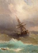 Ivan Aivazovsky Ship in the Stormy Sea oil painting on canvas